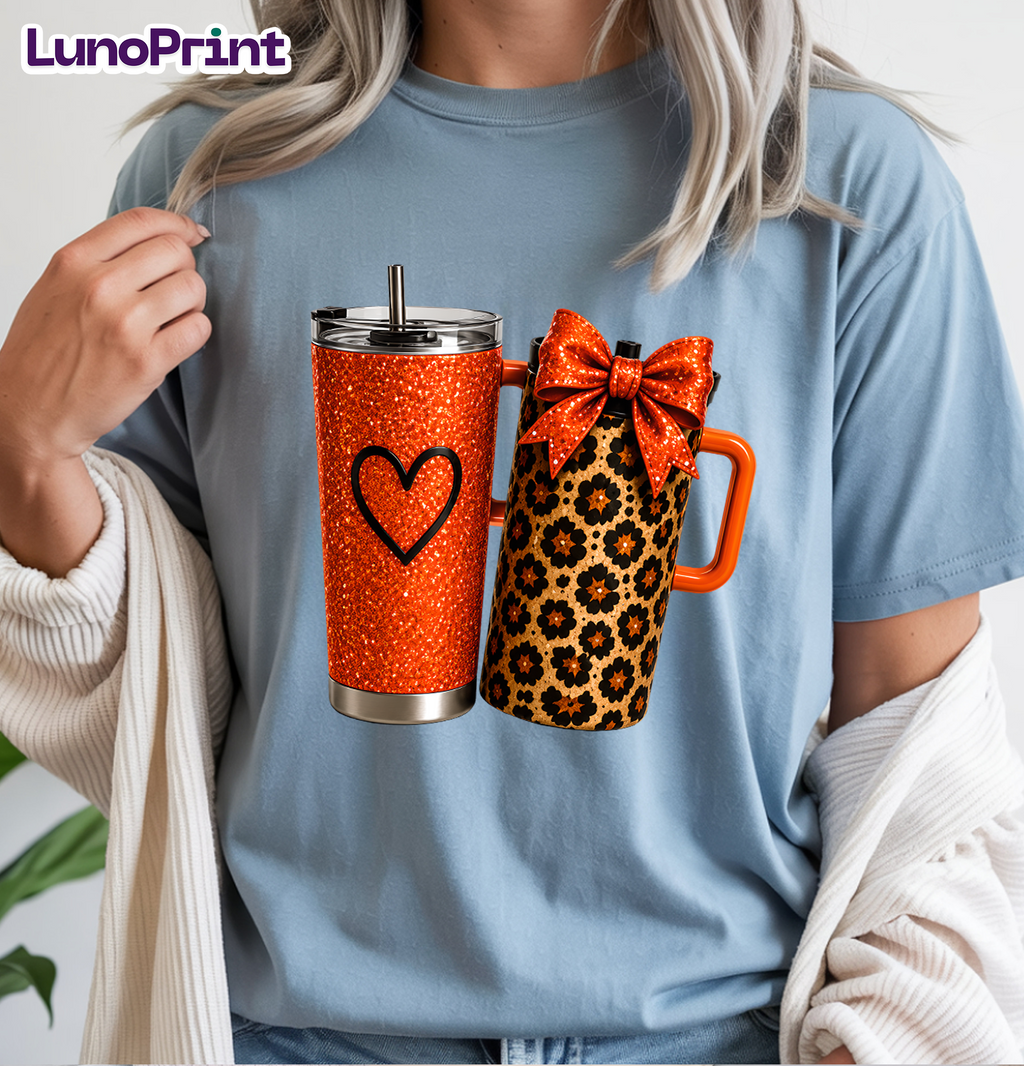 Leopard Fall DTF Gang Sheet, 23x30 in. Cute Ready to Press Heat transfers