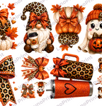 Leopard Fall DTF Gang Sheet, 23x30 in. Cute Ready to Press Heat transfers