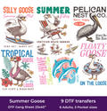 Summer Goose DTF Gang Sheet, 23x40 in. Ready-to-press Heat transfers