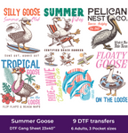 Summer Goose DTF Gang Sheet, 23x40 in. Ready-to-press Heat transfers