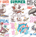 Summer Goose DTF Gang Sheet, 23x40 in. Ready-to-press Heat transfers