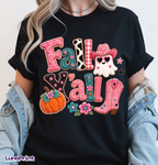 Pink Western Fall DTF Gang Sheet for Adults/Kids, 23x50/23x30 in. Cute Heat transfers