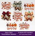 Faux Yarn Touchdown Season DTF Gang Sheet, 23x40 in. Game Day Ready-to-press Heat transfers