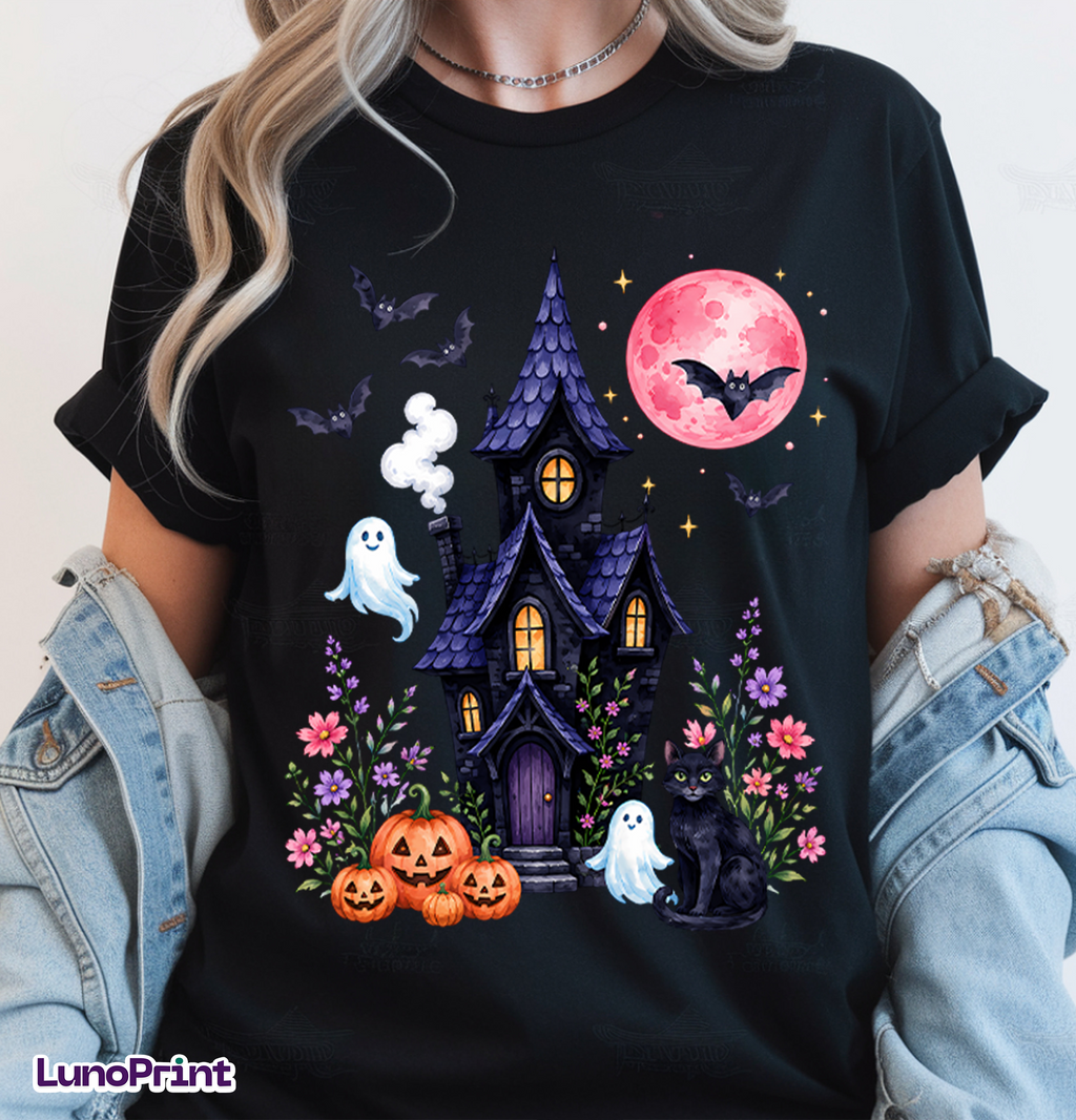 Watercolor Halloween DTF Gang Sheet, 23x50 in. Cute Heat transfers