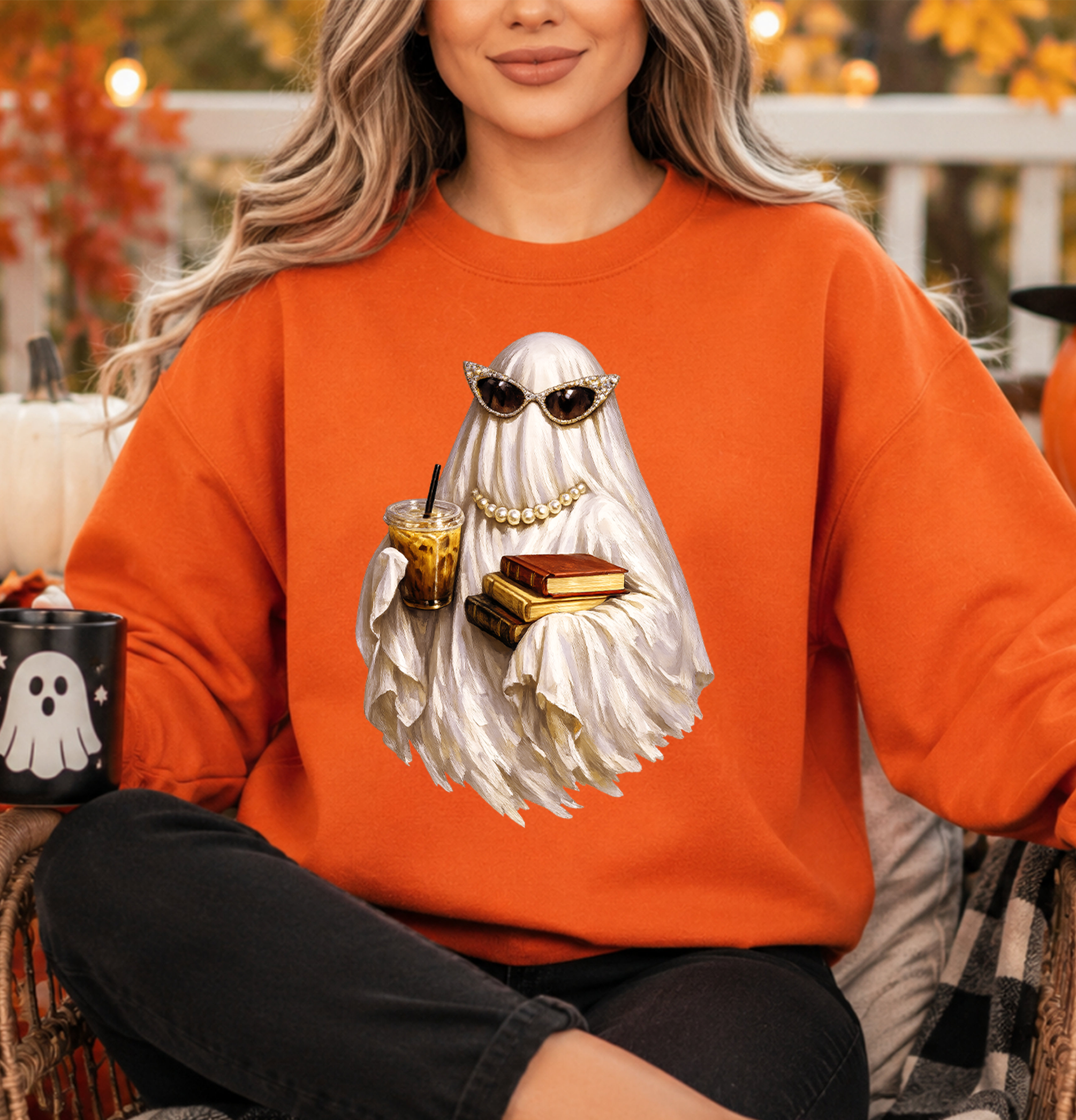 Glam Ghosts  DTF Gang Sheet, 23x40 in. Trendy Ready-to-press Heat transfers