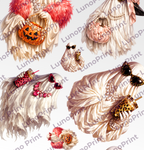 Glam Ghosts  DTF Gang Sheet, 23x40 in. Trendy Ready-to-press Heat transfers