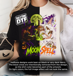 Halftone Spell Sisters DTF Gang Sheet, 23x43 in. Trendy Halloween Doll Ready-to-Press Heat transfers