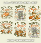 HALFTONE Halloween DTF Gang Sheet 23x40 in. Ready-to-press Heat transfers