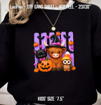Halloween Friends DTF Gang Sheet 23x30 in. Cute Ready-to-press Heat transfers