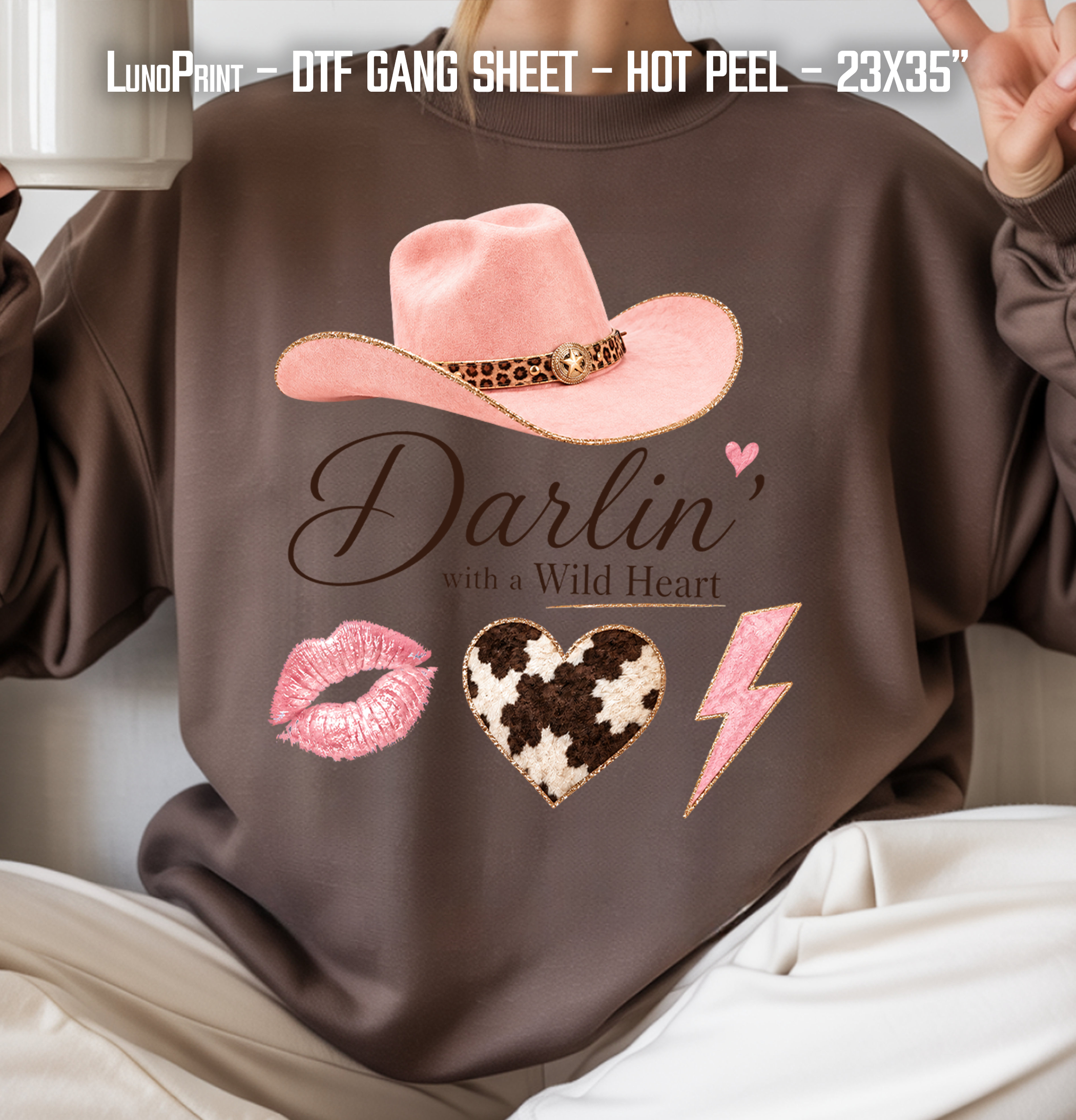 Rodeo Doll  DTF Gang Sheet 23x35 in. Western Ready-to-press Heat transfers