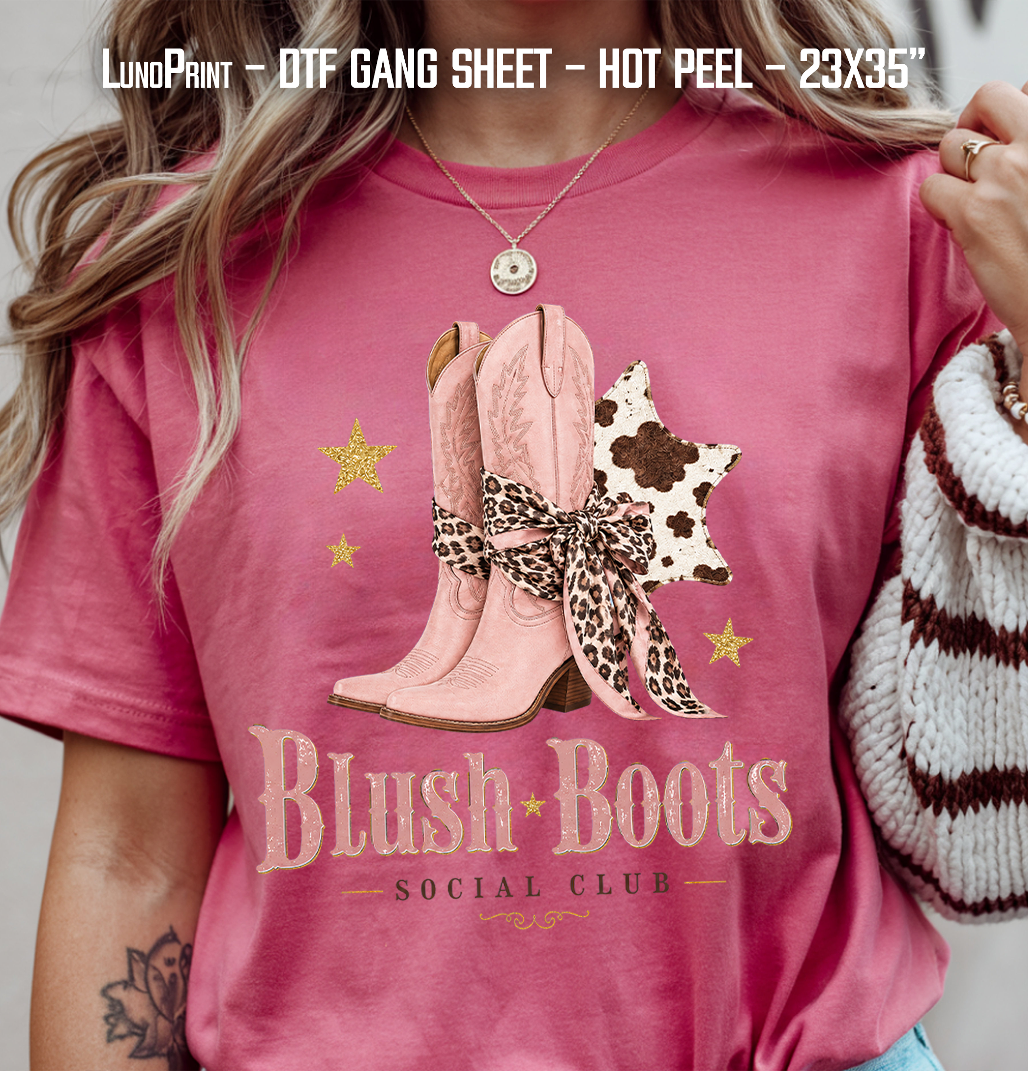 Rodeo Doll  DTF Gang Sheet 23x35 in. Western Ready-to-press Heat transfers