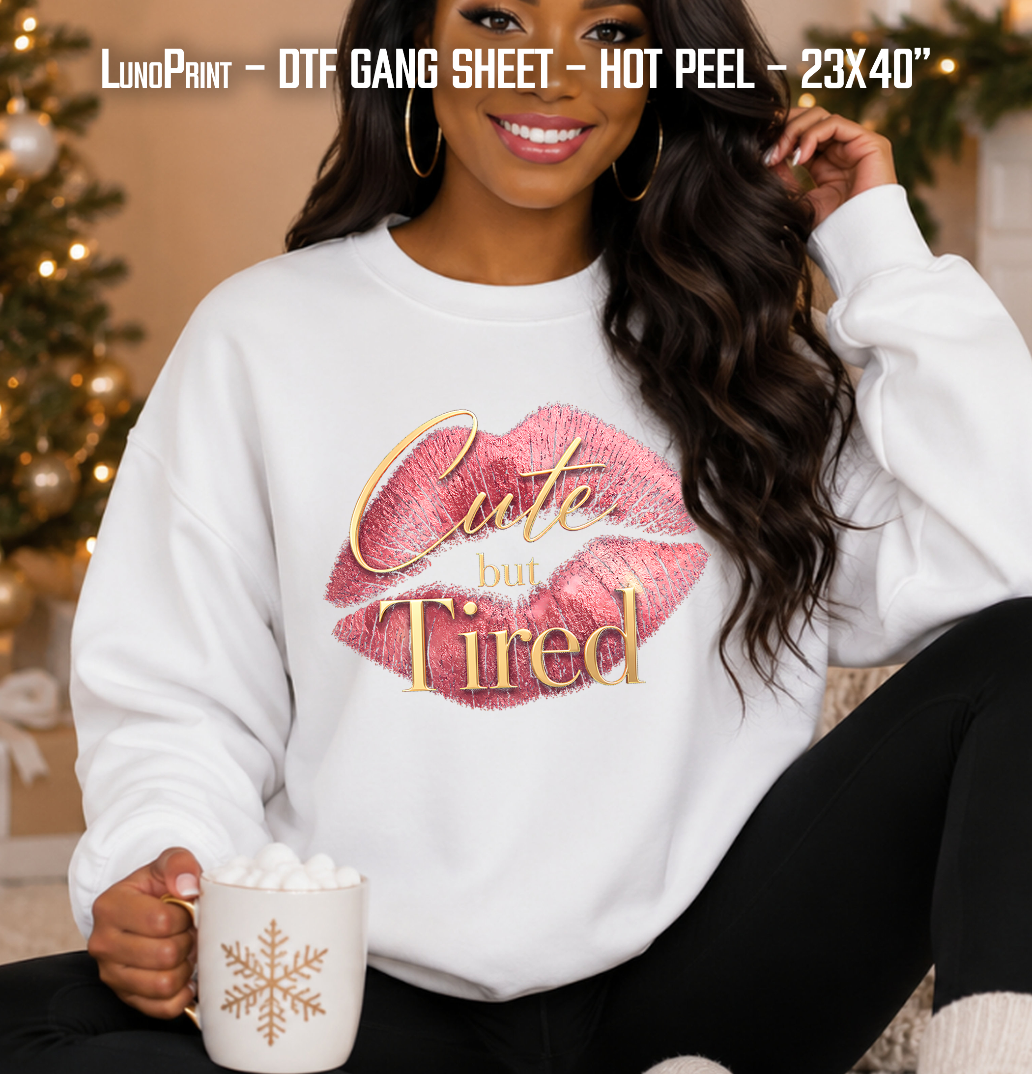 Muah DTF Gang Sheet 23x40 in. Girly Ready-to-press Heat transfers