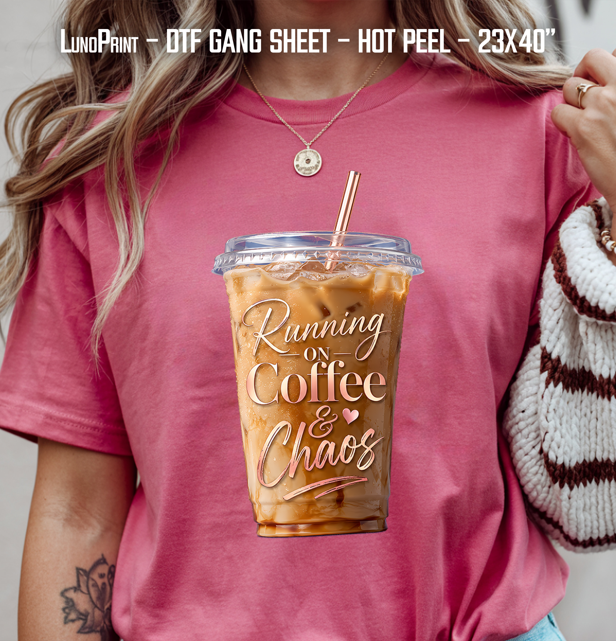 Muah DTF Gang Sheet 23x40 in. Girly Ready-to-press Heat transfers