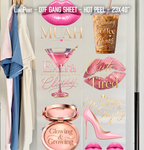 Muah DTF Gang Sheet 23x40 in. Girly Ready-to-press Heat transfers