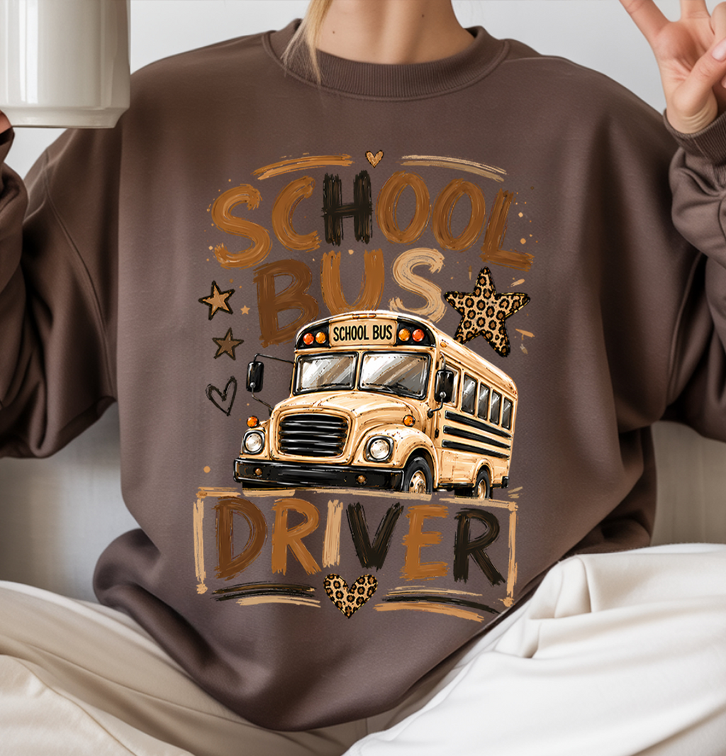 School Bus Driver DTF Gang Sheet 23x37 in. Ready-to-press Heat transfers