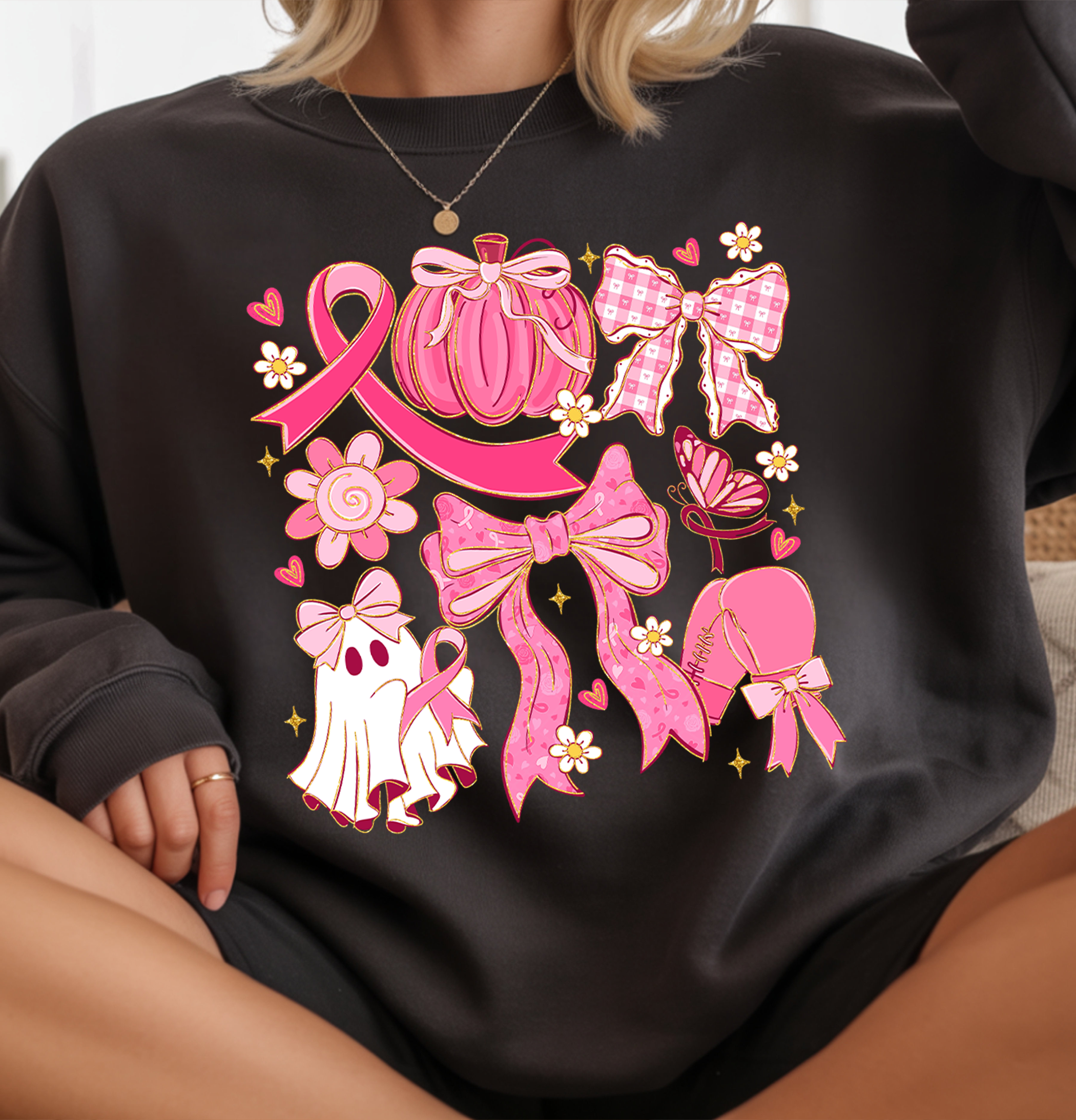 Breast Cancer Awareness DTF Gang Sheet, 23x35 in. Ready to Press Heat transfers