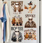 Spooky Skeleton DTF Gang Sheet 23x38 in. Halloween Ready-to-press Heat transfers