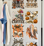 Spooky Skeleton DTF Gang Sheet, 23x46 in. Halloween Ready to Press Heat transfers