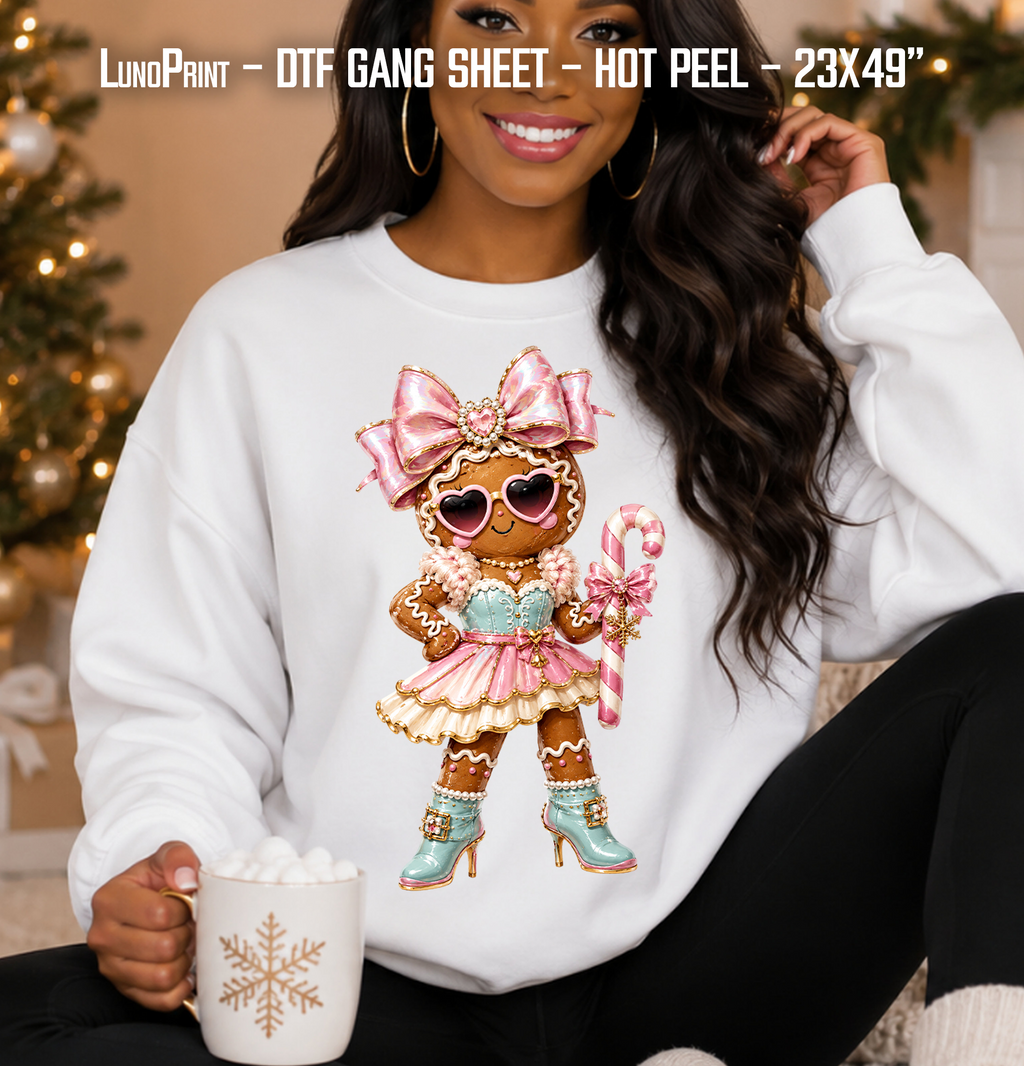 Christmas DTF Gang Sheet, 23x49 in. Ready-to-Press Heat transfers