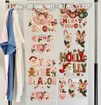 Yarn & Patchwork Christmas (+sleeve prints) DTF Gang Sheet 23x37 in. Ready-to-press Heat transfers (Copy)