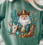Howdy Christmas DTF Gang Sheet, 23x46 in. Western Ready to Press Heat transfers