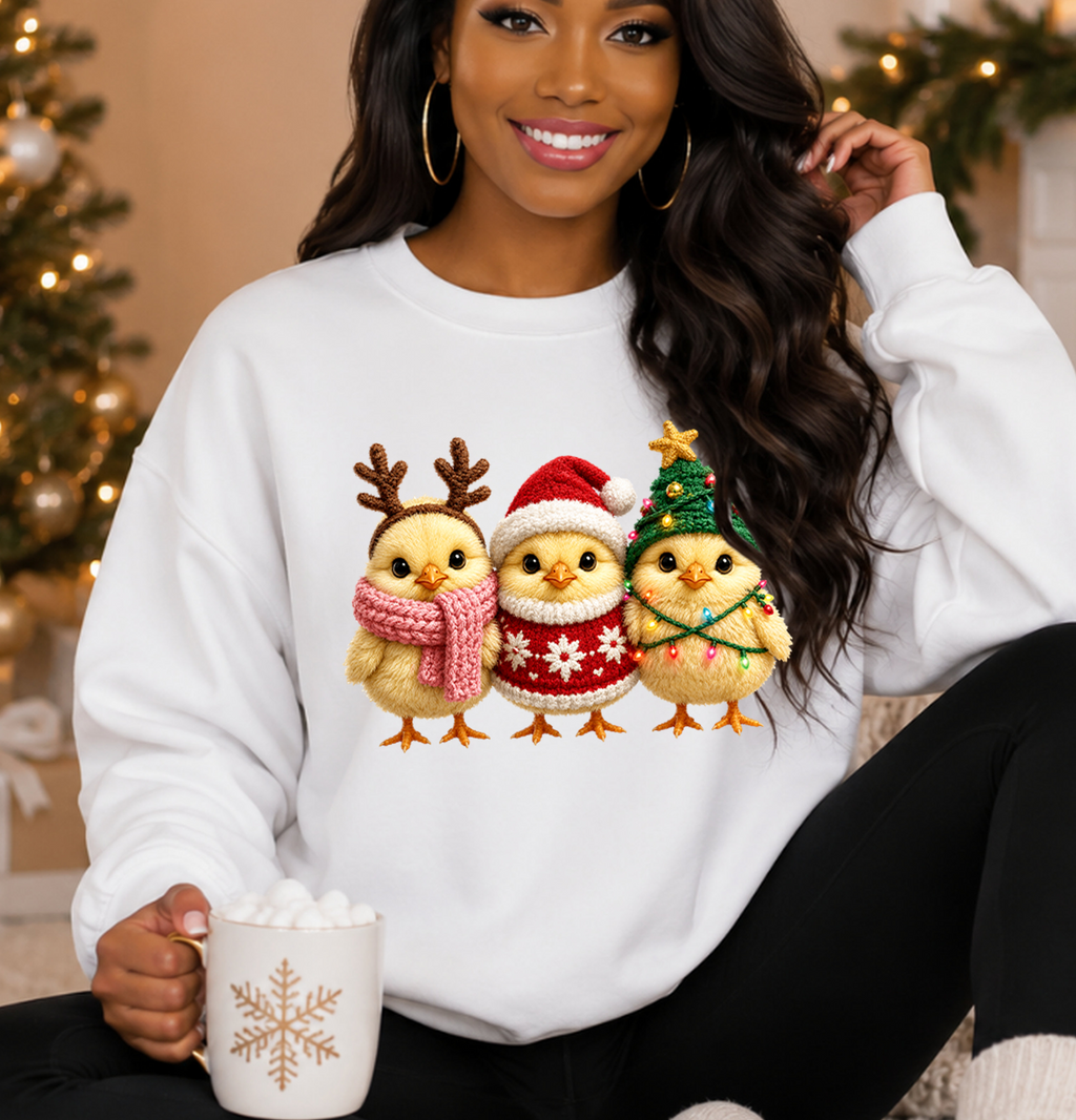 Crochet Christmas DTF Gang Sheet, 23x50 in. Ready-to-Press Heat transfers