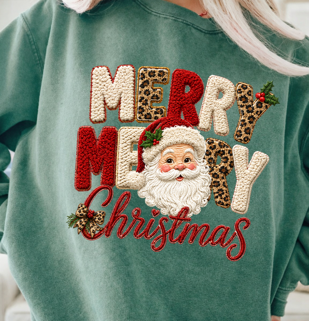Crochet Christmas DTF Gang Sheet, 23x50 in. Ready-to-Press Heat transfers