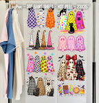 Halloween Ghosts DTF Gang Sheet 23x35 in. Cute & Spooky Ready-to-press Heat transfers