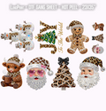 Rhinestone Leopard Christmas DTF Gang Sheet 23x35 in. Ready-to-press Heat transfers