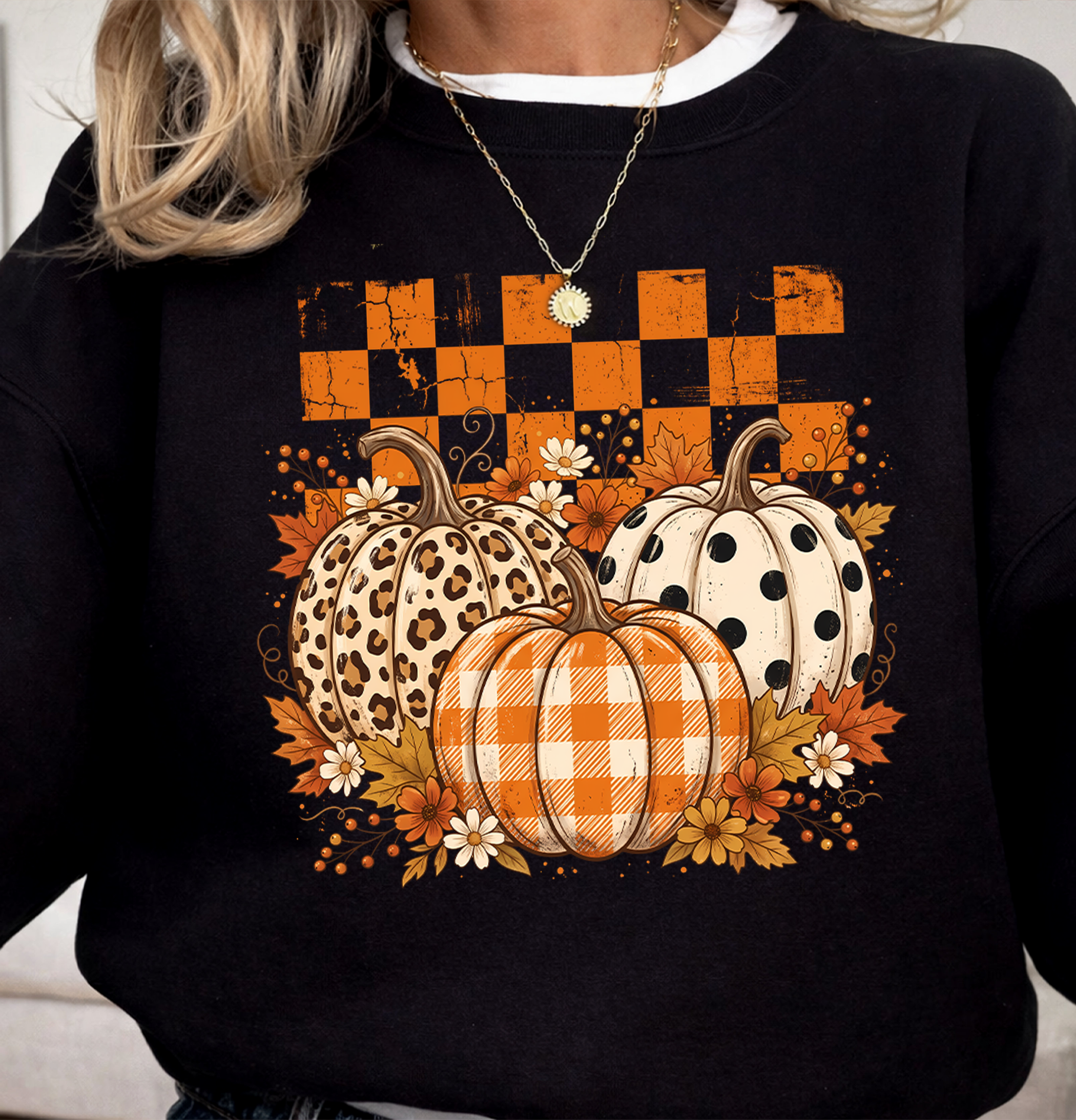 Give Thanks DTF Gang Sheet, 23x50 in. Pumpkins Ready-to-Press Heat transfers