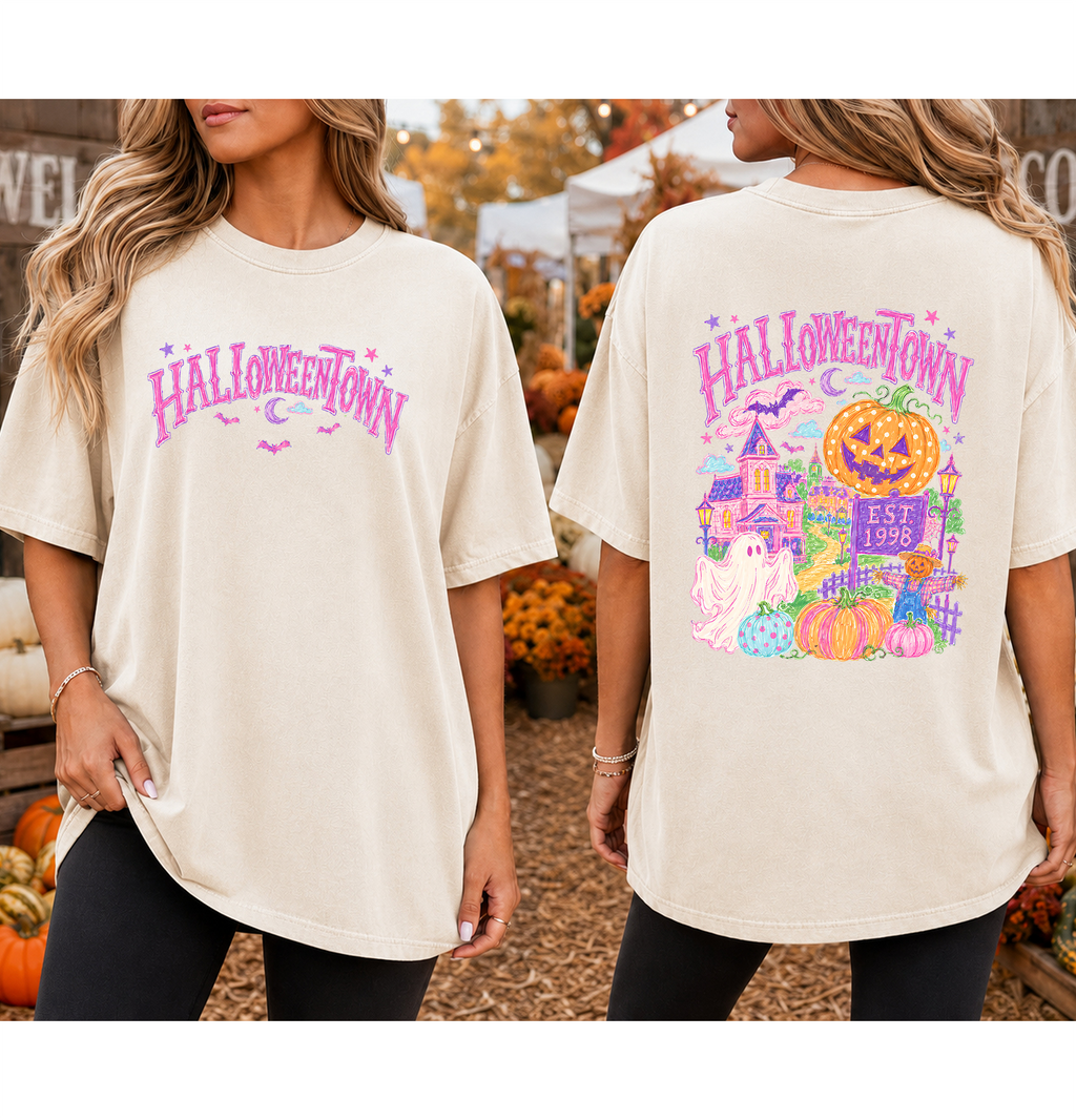 Howdy Halloween - Back & Front designs DTF Gang Sheet 23x40 in. Western Fall Ready-to-press Heat transfers