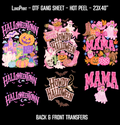 Howdy Halloween - Back & Front designs DTF Gang Sheet 23x40 in. Western Fall Ready-to-press Heat transfers