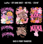 Howdy Halloween - Back & Front designs DTF Gang Sheet 23x40 in. Western Fall Ready-to-press Heat transfers