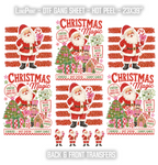 Christmas Magic - Back & Front designs DTF Gang Sheet 23x39 in. Santa Ready-to-press Heat transfers