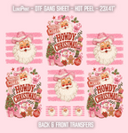 Howdy Christmas - Back & Front designs DTF Gang Sheet 23x41 in. Western Ready-to-press Heat transfers