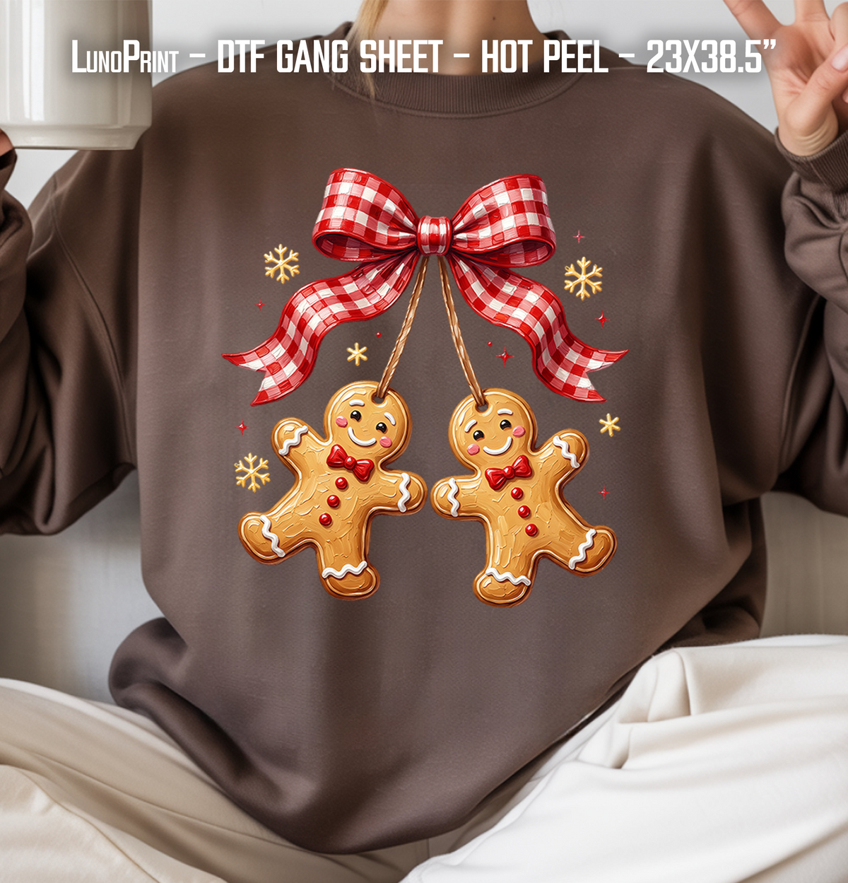 Christmas DTF Gang Sheet 23x38.5 in. Winter Ready-to-press Hot Peel Heat transfers 9256