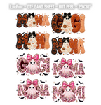 Halloween Mama-Gigi-Mimi-Nana DTF Gang Sheet 23x30 in. Ready-to-press Hot Peel Heat transfers 9258
