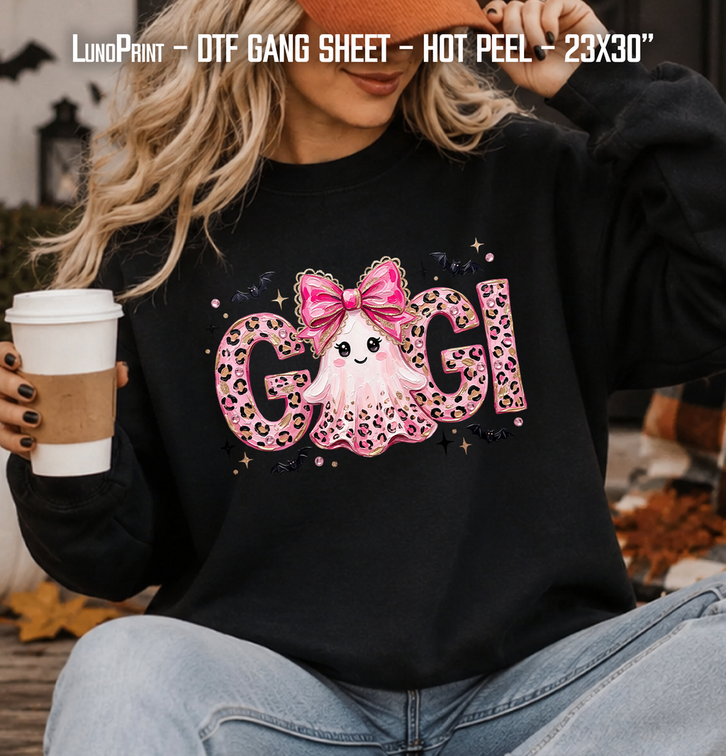Halloween Mama-Gigi-Mimi-Nana DTF Gang Sheet 23x30 in. Ready-to-press Hot Peel Heat transfers 9258