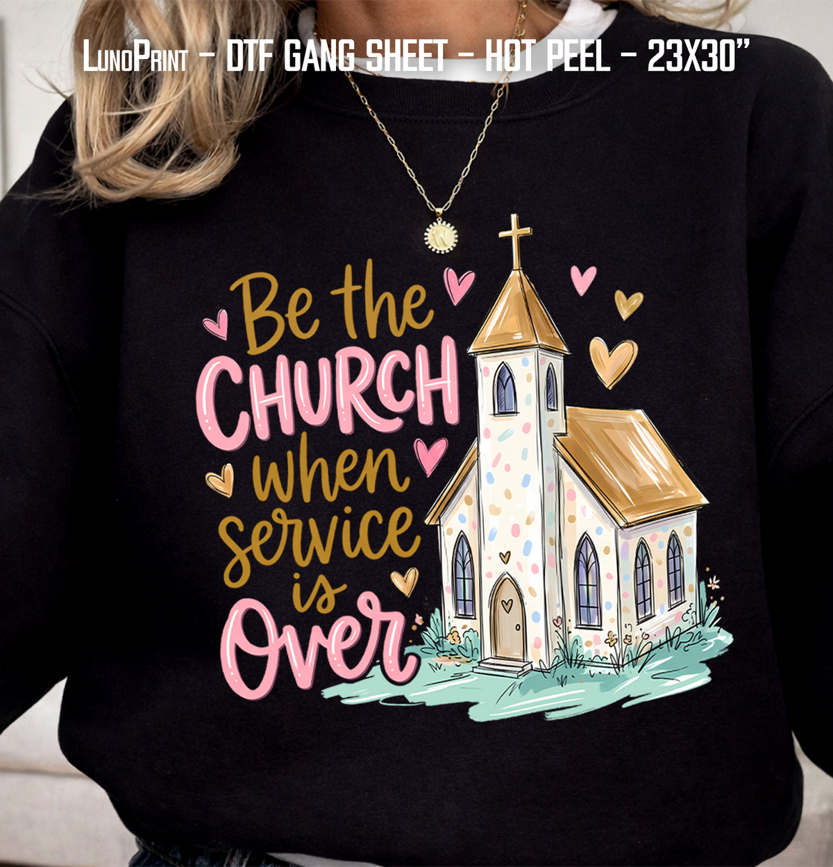 Walking by Faith DTF Gang Sheet 23x30 in. Christians Ready-to-press Hot Peel Heat transfers 9259