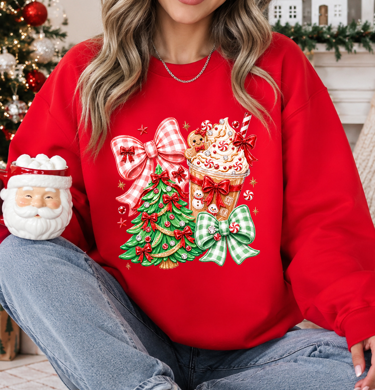 Red Green Coffee Christmas DTF Gang Sheet 23x40 in. Winter Ready-to-press Heat transfers