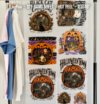 Halloween Town DTF Gang Sheet 23x40 in. Spooky Ready-to-press Hot Peel Heat transfers 9264
