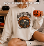 Halloween Town DTF Gang Sheet 23x40 in. Spooky Ready-to-press Hot Peel Heat transfers 9264