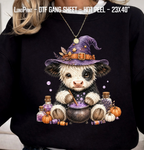 Cute Halloween Highland Cow DTF Gang Sheet 23x40 in. Ready-to-press Hot Peel Heat transfers 9268
