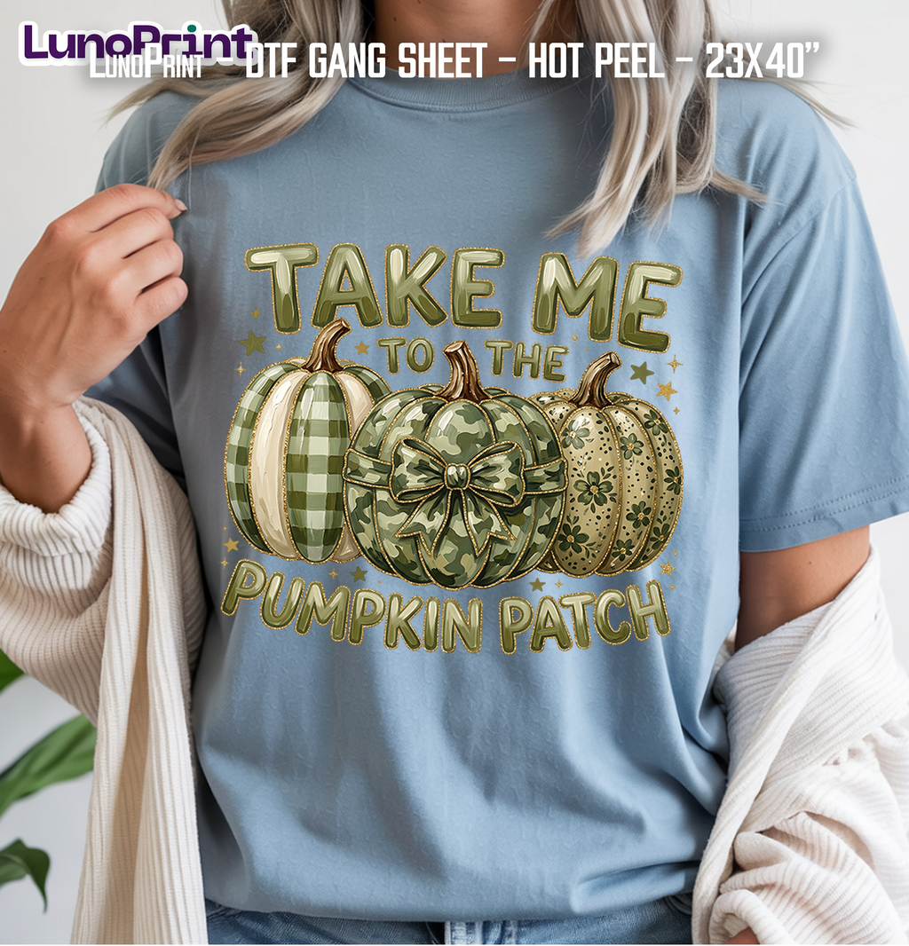 Camo Pumpkin Fall, Halloween Camo Ghost DTF Gang Sheet 23x40 in. Spooky Ready-to-press Hot Peel Heat transfers 9269