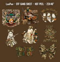 Hunting Season. Camo Halloween Ghost Duck DTF Gang Sheet 23x40 in. Spooky Ready-to-press Hot Peel Heat transfers 9270