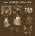 Hunting Season. Camo Halloween Ghost Duck DTF Gang Sheet 23x40 in. Spooky Ready-to-press Hot Peel Heat transfers 9270
