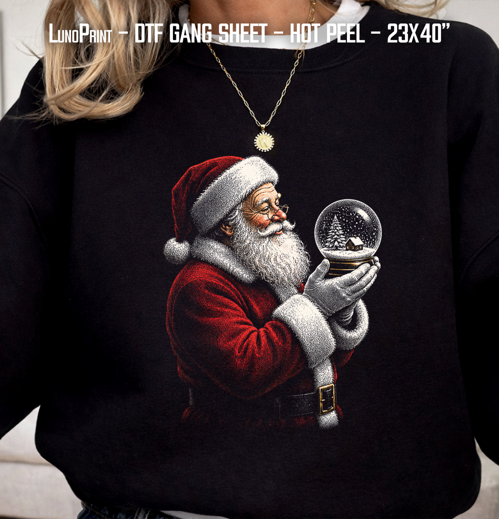 HALFTONE Christmas DTF Gang Sheet 23x40 in. Ready-to-press Hot Peel Heat transfers 9272