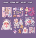 Purple Christmas DTF Gang Sheet 23x40 in. Ready-to-press Hot Peel Heat transfers 9273