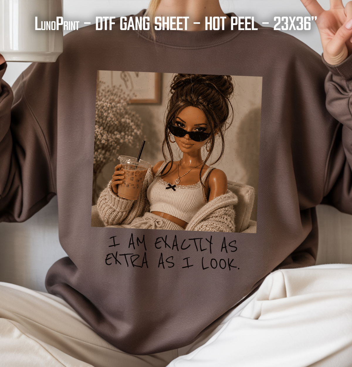 Doll Meme DTF Gang Sheet 23x36 in. Ready-to-press Hot Peel Heat transfers 9277