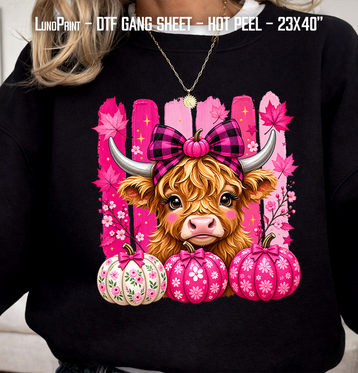 Breast Cancer. Go Pink DTF Gang Sheet 23x40 in. Ready-to-press Hot Peel Heat transfers 9279